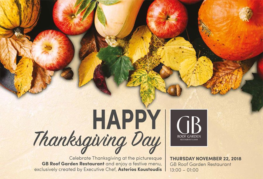 Celebrate Thanksgiving at the GB Roof Garden Restaurant