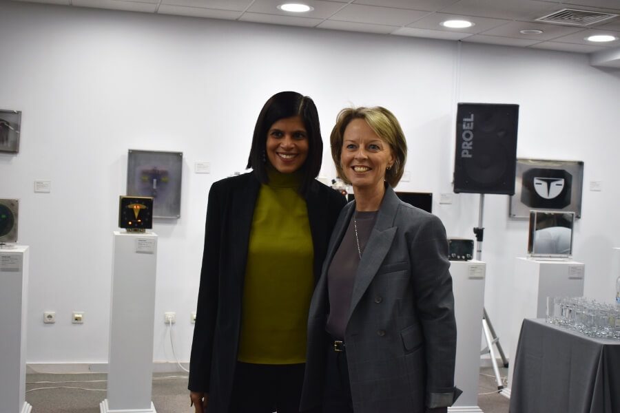 Sudha Nair-Iliades, Publisher of Athens Insider with H.E Ambassador Charlotte Sammelin