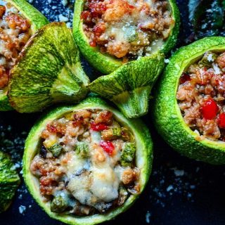 Greek home-cooking: Stuffed Courgettes With Minced Meat